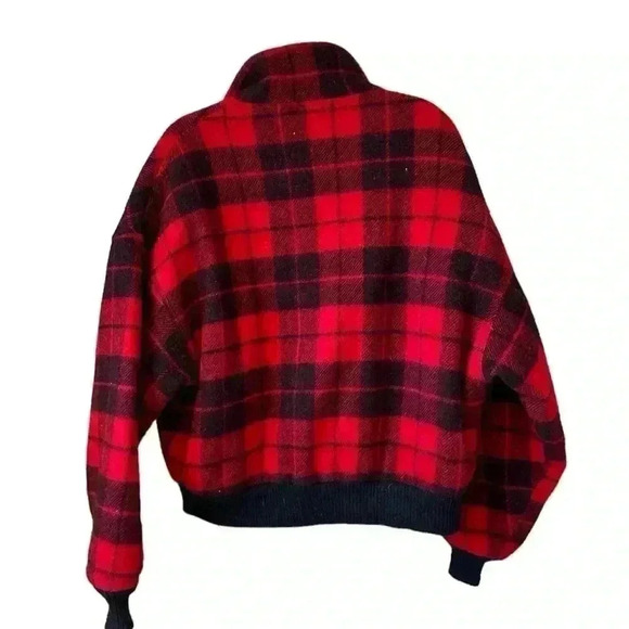 WOOLRICH 🐑 Vintage Plaid Bomber Jacket ❤️🖤❤️🖤 - Picture 7 of 15